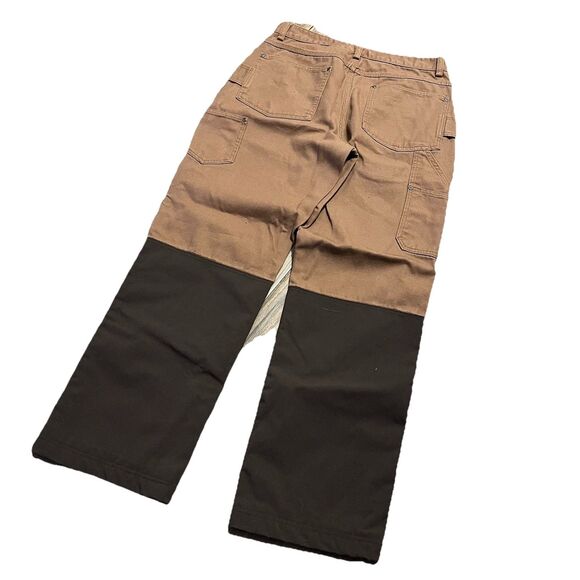 Duluth Flex Fire Hose Briar Pants Mens Brown Carpenter Canvas Hunting 34x32 - Picture 1 of 7